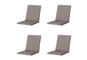 Madison - Stapelstoelkussen Basic - Taupe - 97x49x3cm - Set van 4