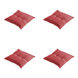 Madison - Zitkussen Manchester - Rood - 50x50x7cm - Set van 4