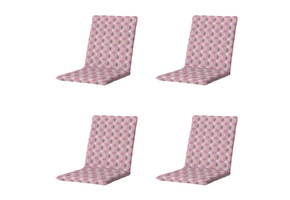 Madison - Stapelstoelkussen Rae - Paars - 97x49x5cm - Set van 4