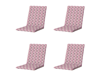 Madison - Stapelstoelkussen Rae - Paars - 97x49x5cm - Set van 4