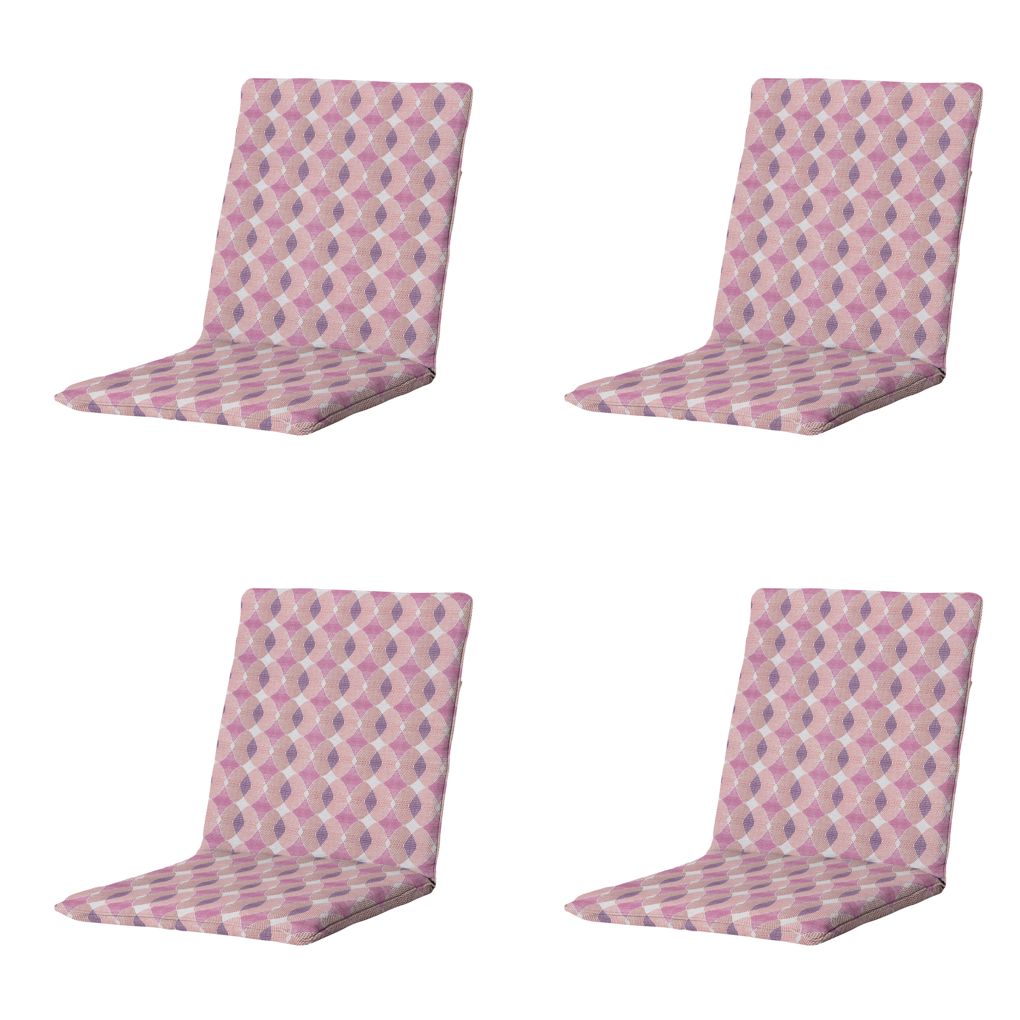 Madison - Stapelstoelkussen Rae - Paars - 97x49x5cm - Set van 4