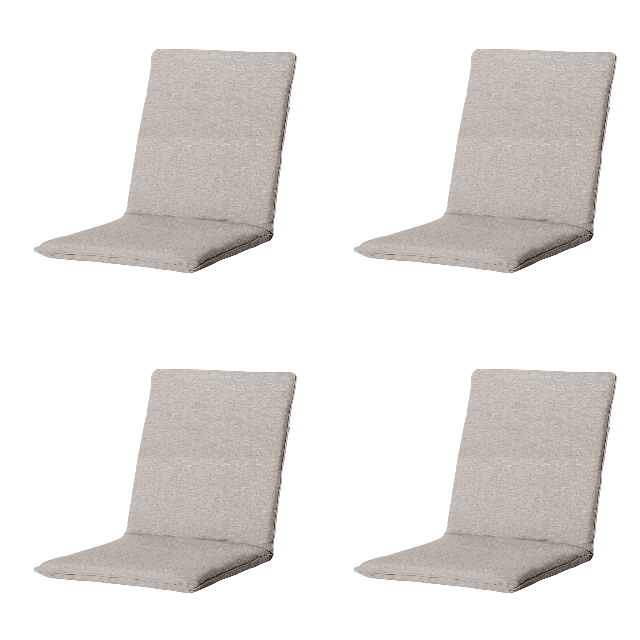 Madison - Stapelstoelkussen Panama - Beige - 97x49x5cm - Set van 4