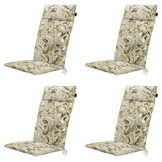 Madison - Tuintstoelkussen Hoge Rug Elisa - Multikleur - 120x50x4cm - Set van 4