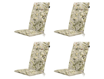 Madison - Tuintstoelkussen Hoge Rug Elisa - Multikleur - 120x50x4cm - Set van 4