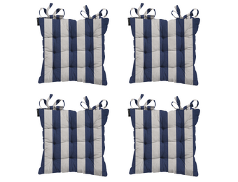 Madison - Zitkussen Amora - Blauw - 46x46x8cm - Set van 4