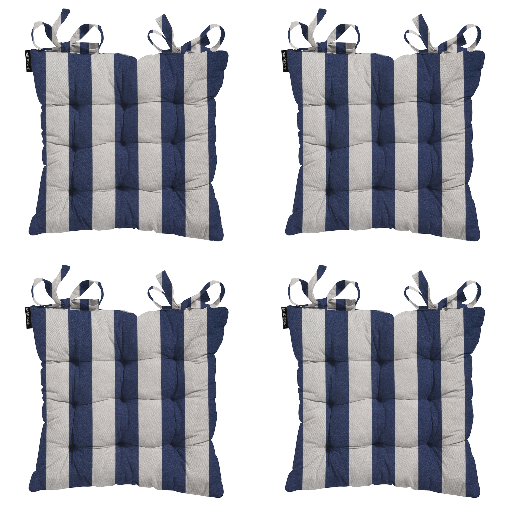 Madison - Zitkussen Amora - Blauw - 46x46x8cm - Set van 4