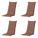 Madison - Kussen hoge rug Panama - Bruin - 123x50x5cm - Set van 4