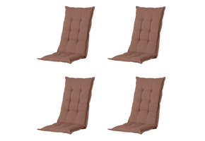 Madison - Kussen hoge rug Panama - Bruin - 123x50x5cm - Set van 4