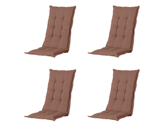 Madison - Kussen hoge rug Panama - Bruin - 123x50x5cm - Set van 4