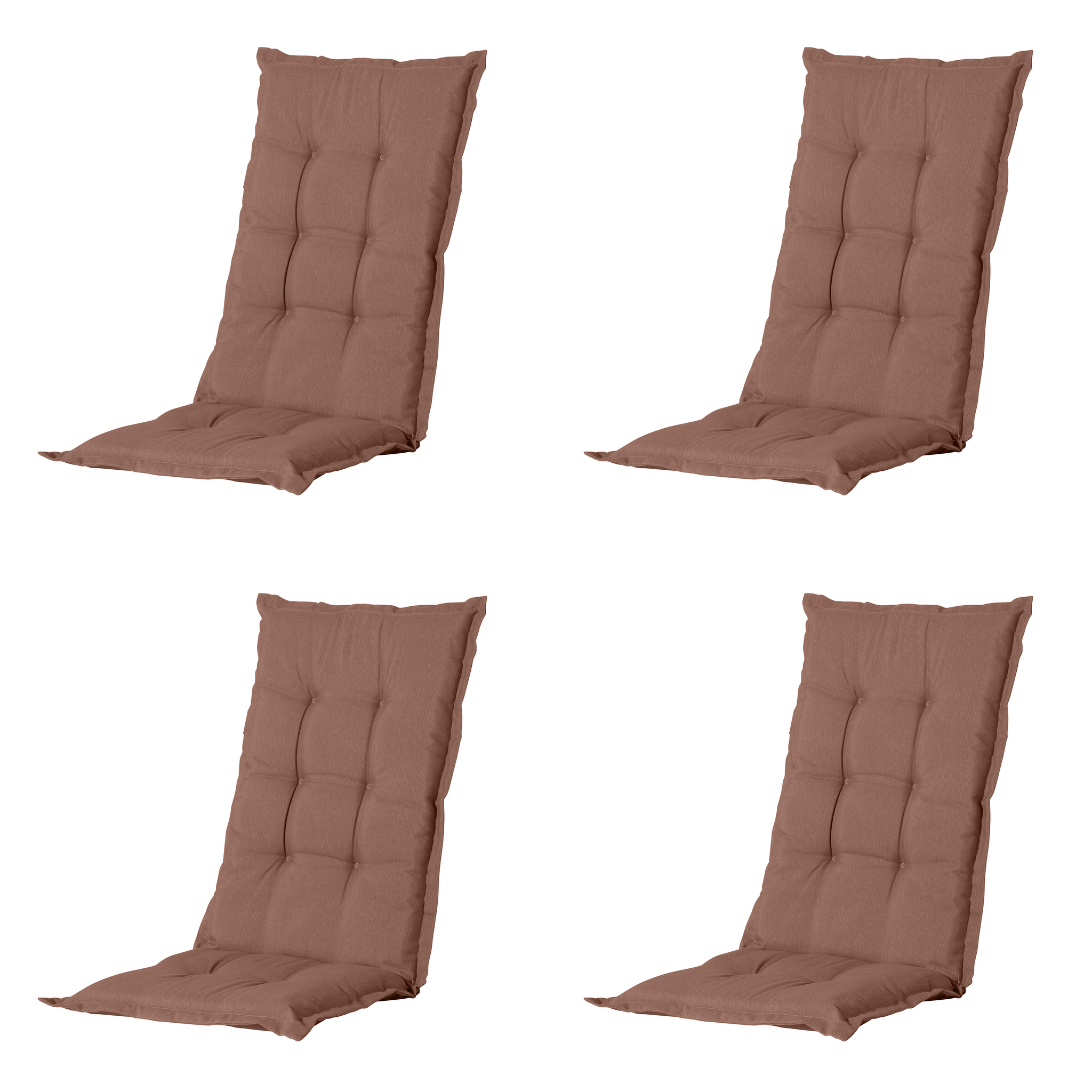 Madison - Kussen hoge rug Panama - Bruin - 123x50x5cm - Set van 4