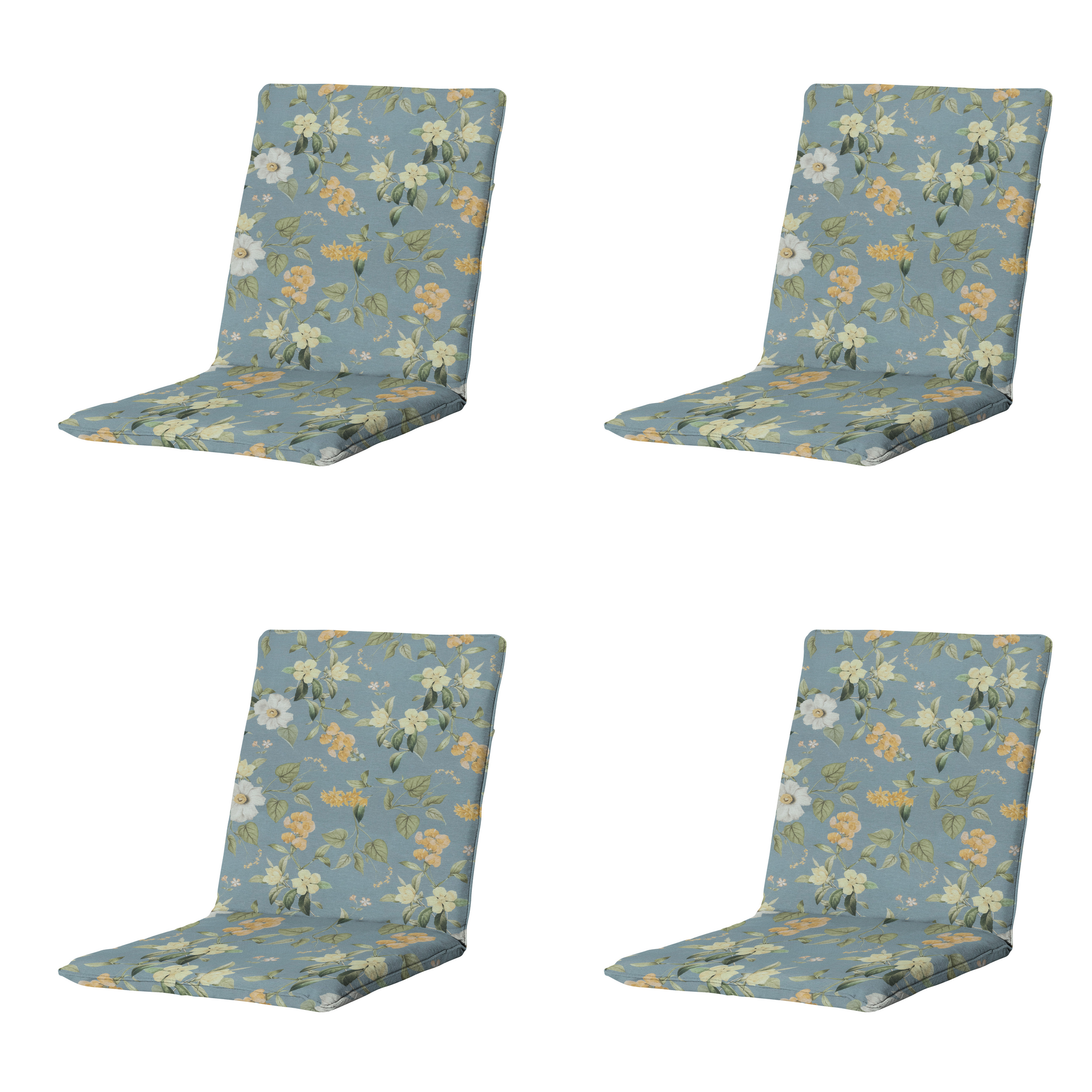 Madison - Stapelstoelkussen Julliete - Mulitkleur - 97x49x5cm - Set van 4