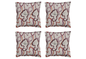 Madison - Zitkussen Blaze - Multikleur - 50x50x7cm - Set van 4