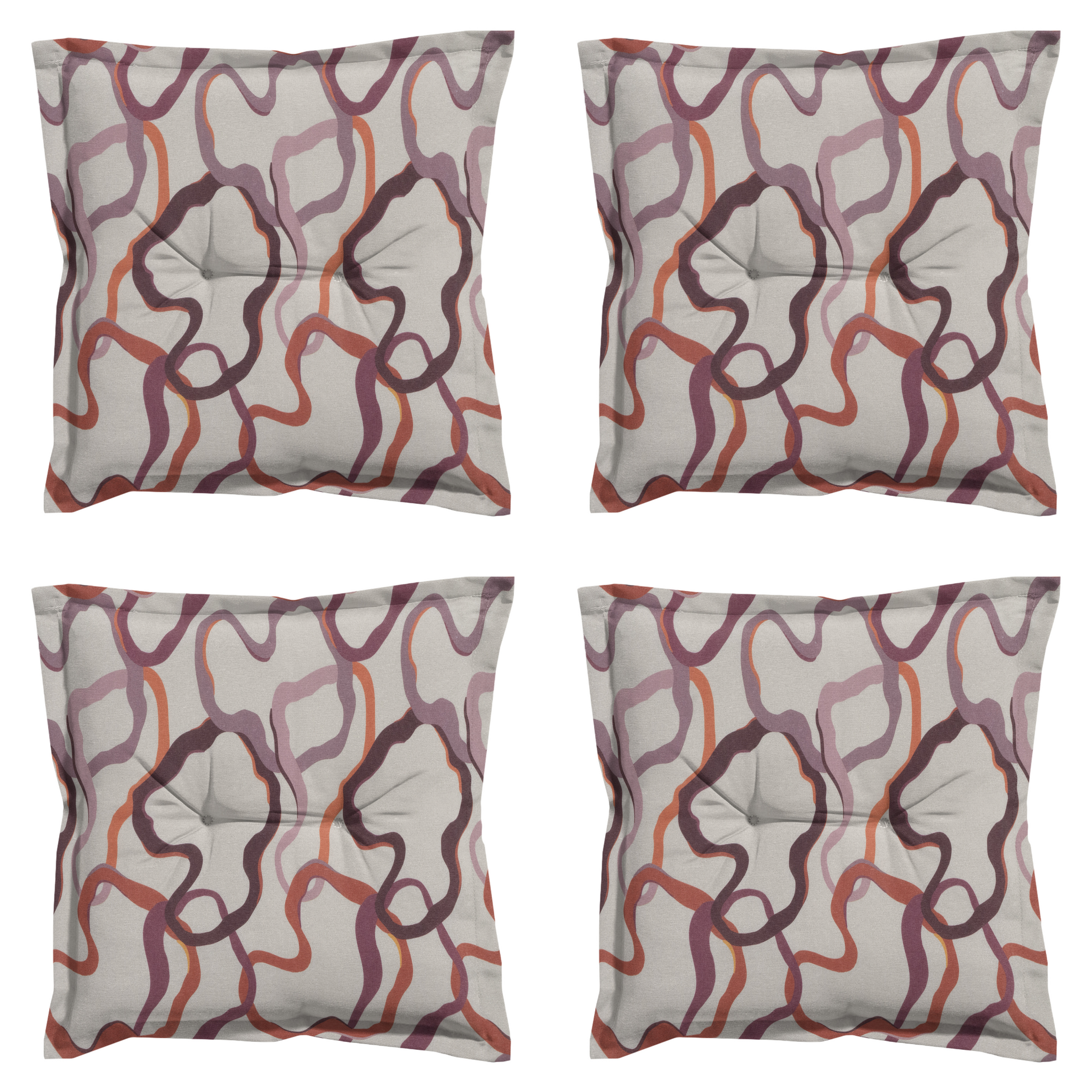 Madison - Zitkussen Blaze - Multikleur - 50x50x7cm - Set van 4