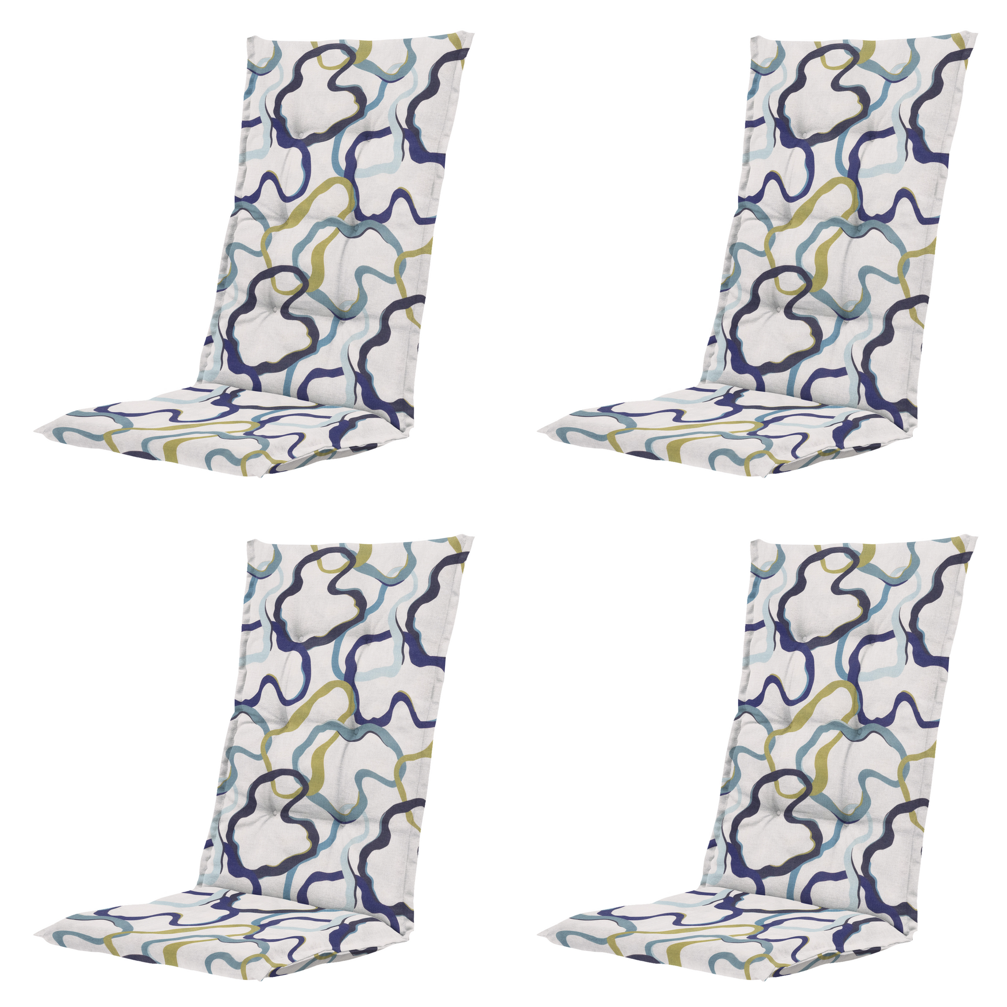 Madison - Kussen hoge rug Blaze - Multikleur - 123x50x5cm - Set van 4