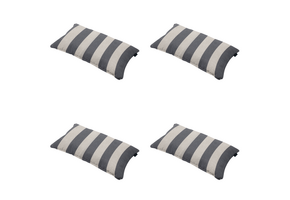 Madison - Sierkussen Amora - Grijs - 30x50x10cm - Set van 4