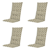 Madison - Kussen hoge rug Rae - Groen - 123x50x5cm - Set van 4