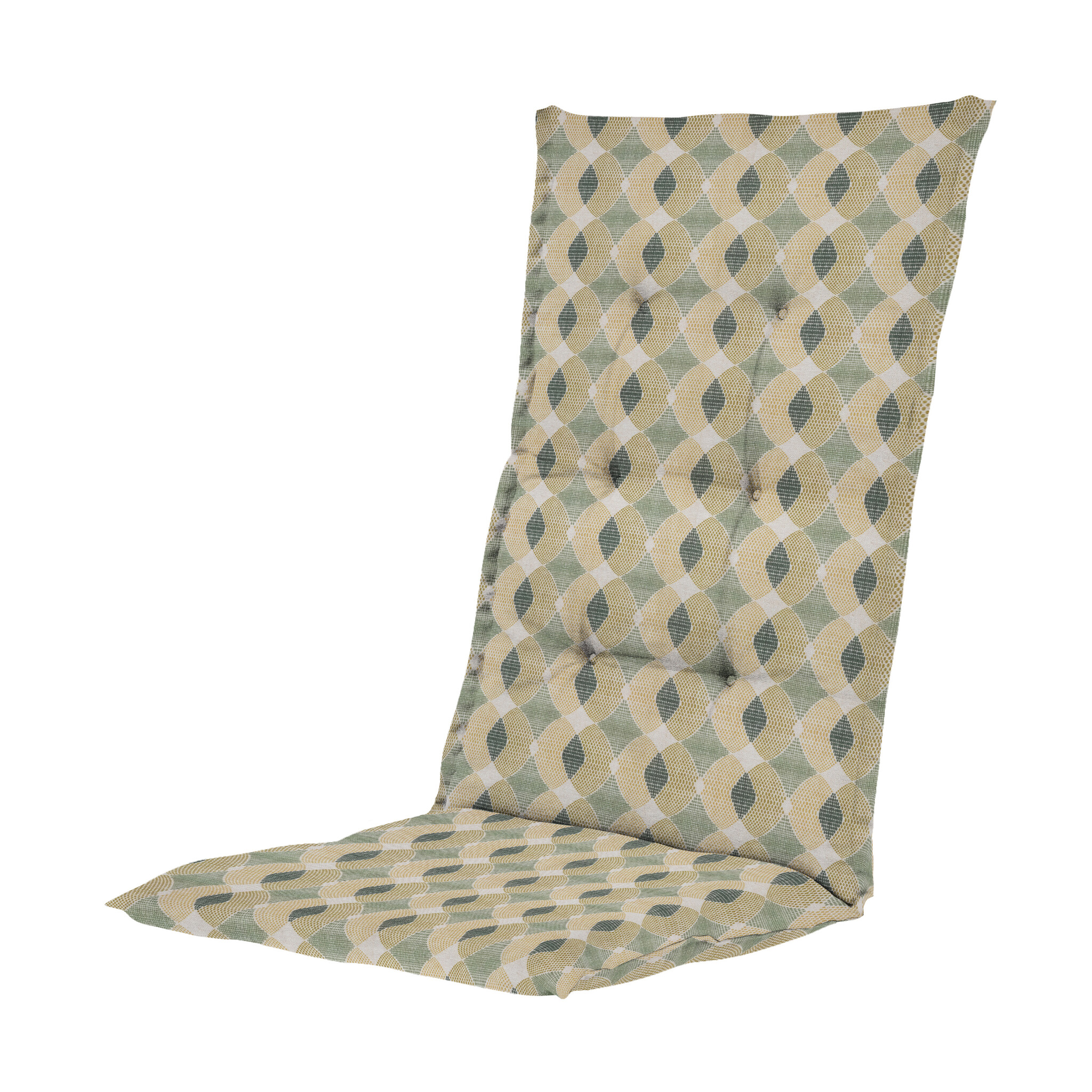 Madison - Kussen hoge rug Rae - Groen - 123x50x5cm - Set van 4