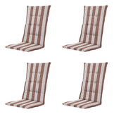 Madison - Kussen hoge rug Amora - Bruin - 123x50x5cm - Set van 4