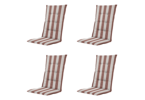 Madison - Kussen hoge rug Amora - Bruin - 123x50x5cm - Set van 4