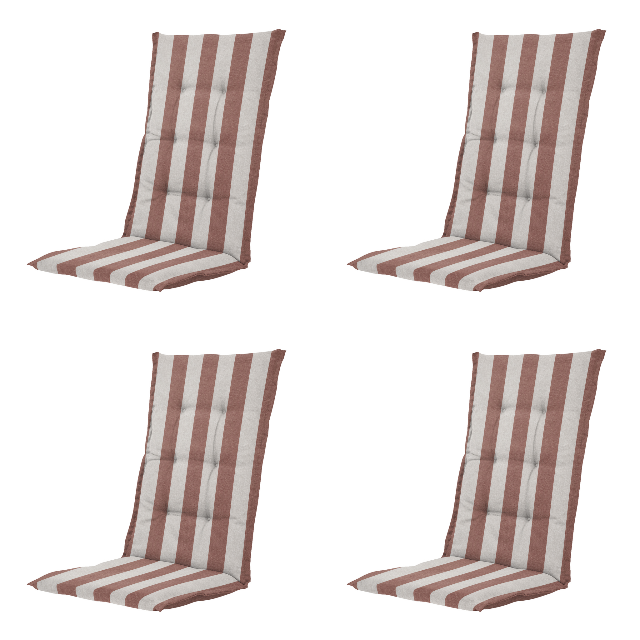 Amora - Kussen gestikt hoge rug - Set van 4