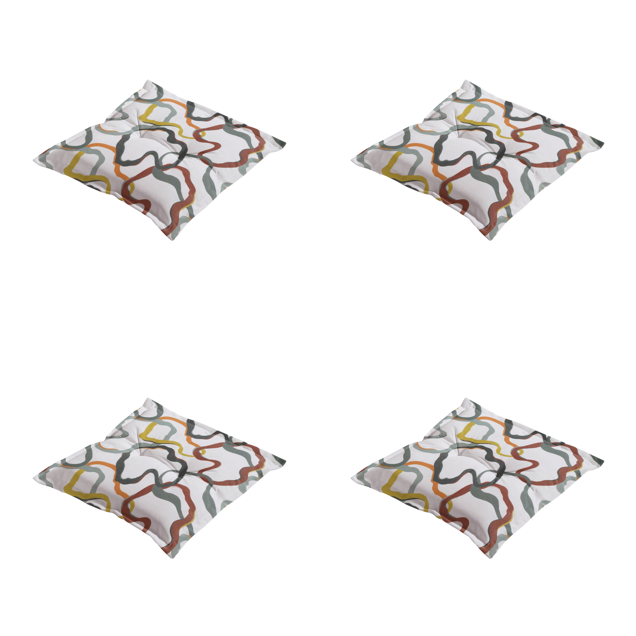 Madison - Zitkussen Blaze - Multikleur - 50x50x7cm - Set van 4