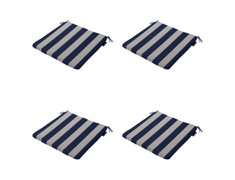 Madison - Zitkussen Amora - Blauw - 40x40x4,5cm - Set van 4