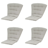 Madison - Tuintstoelkussen Hoge Rug Napels - Grijs - 125x82x6cm - Set van 4