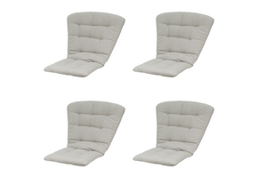 Madison - Tuintstoelkussen Hoge Rug Napels - Grijs - 125x82x6cm - Set van 4