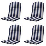 Madison - Kuipstoelkussen Hoge rug Amora - Blauw - 45x45x3,5cm - Set van 4