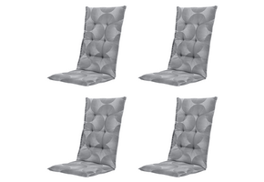 Madison - Kussen hoge rug Napels - Grijs - 123x50x5cm - Set van 4