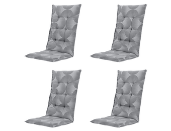 Madison - Kussen hoge rug Napels - Grijs - 123x50x5cm - Set van 4