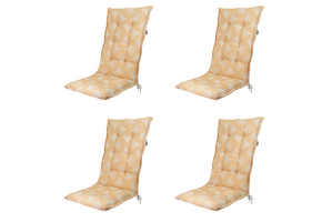 Madison - Kussen hoge rug Napels - Geel - 123x50x5cm - Set van 4