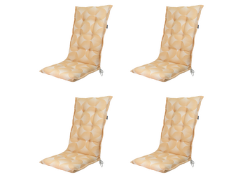 Madison - Kussen hoge rug Napels - Geel - 123x50x5cm - Set van 4