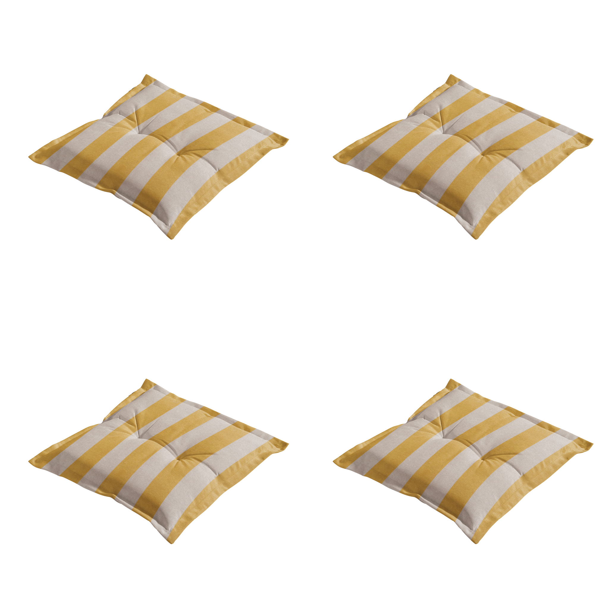 Madison - Zitkussen Amora - Geel - 50x50x7cm - Set van 4