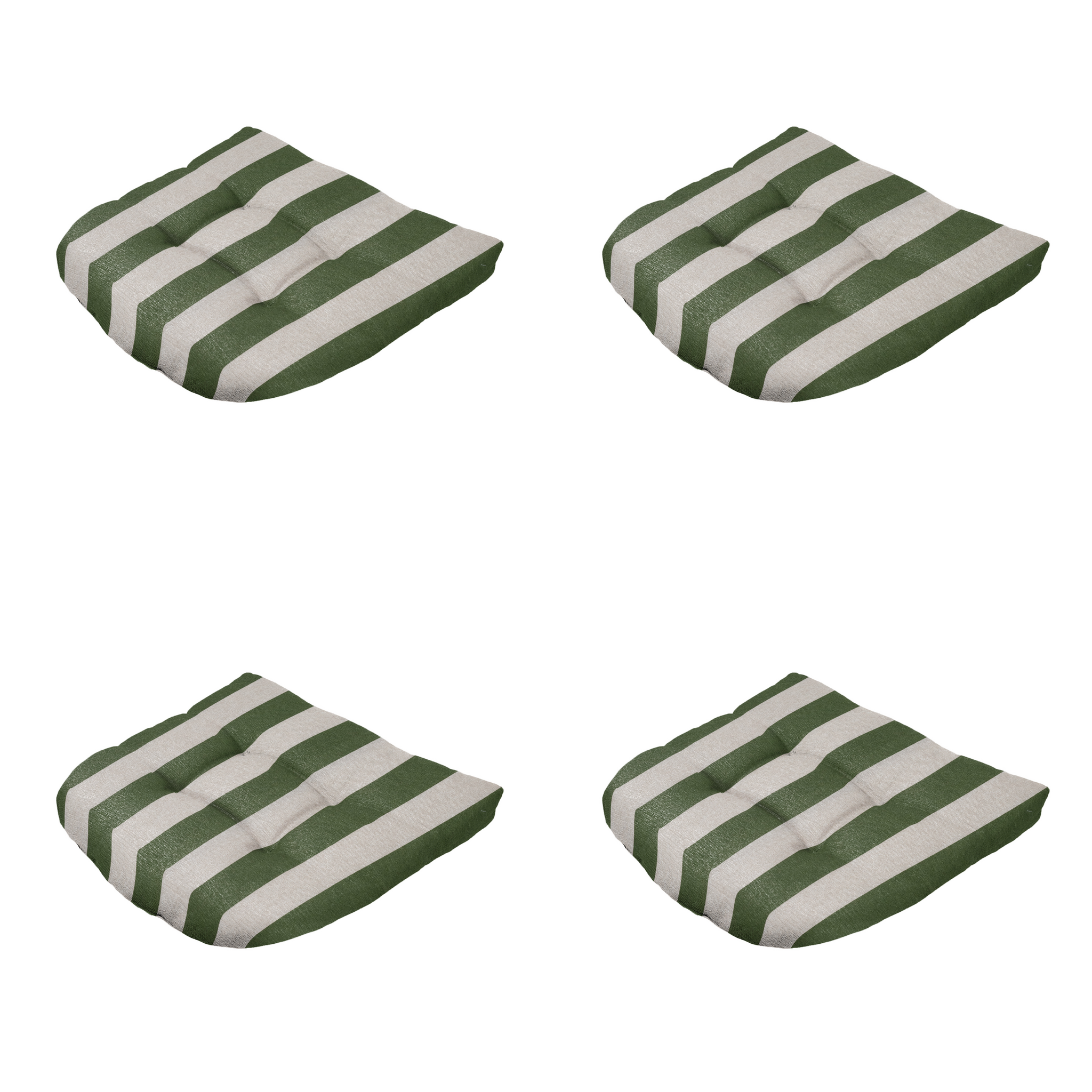 Madison - Zitkussen Amora - Groen - 46x46x6cm - Set van 4