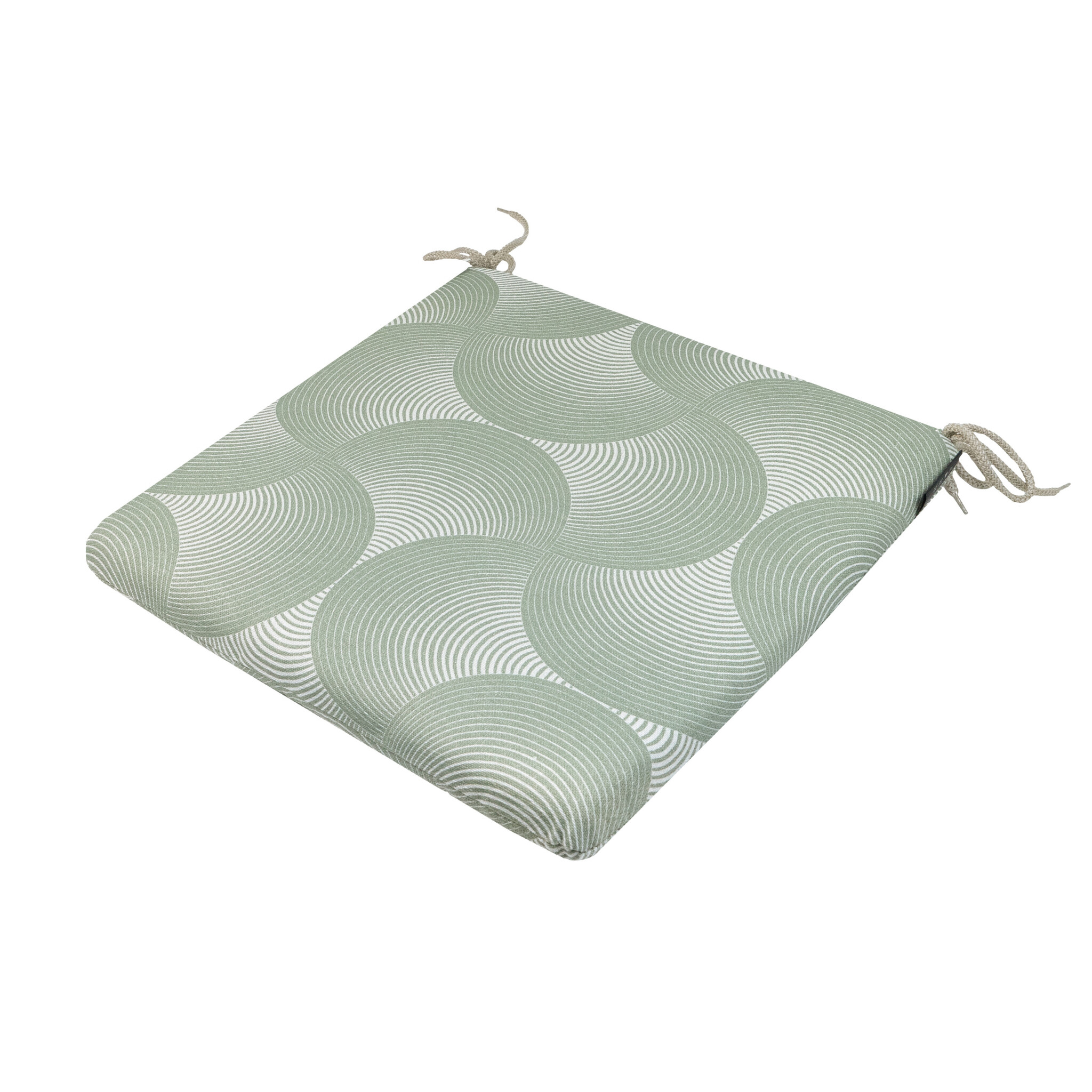 Madison - Zitkussen Napels - Groen - 40x40x4,5cm - Set van 4