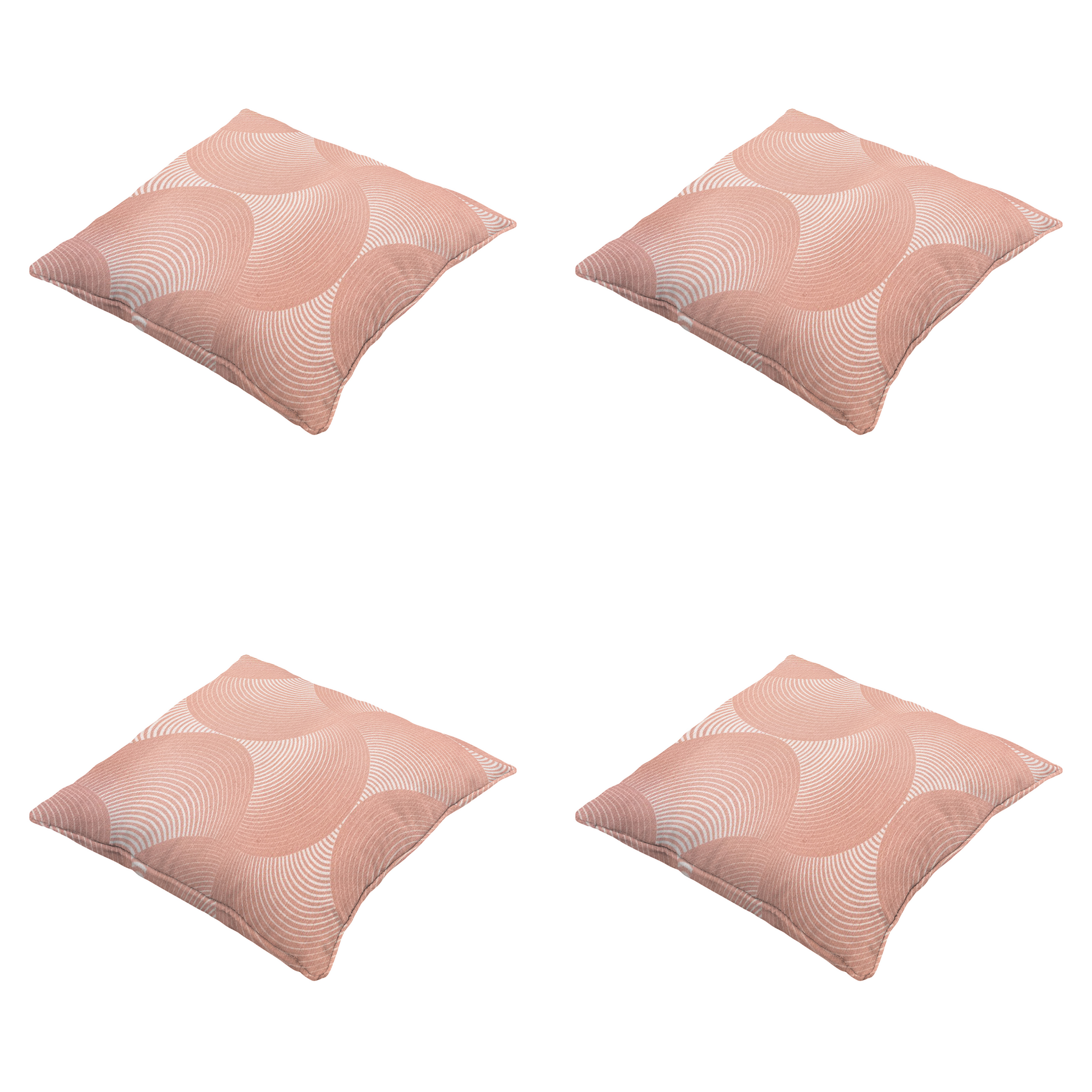 Madison - Sierkussen Napels - Roze - 50x50x10cm - Set van 4