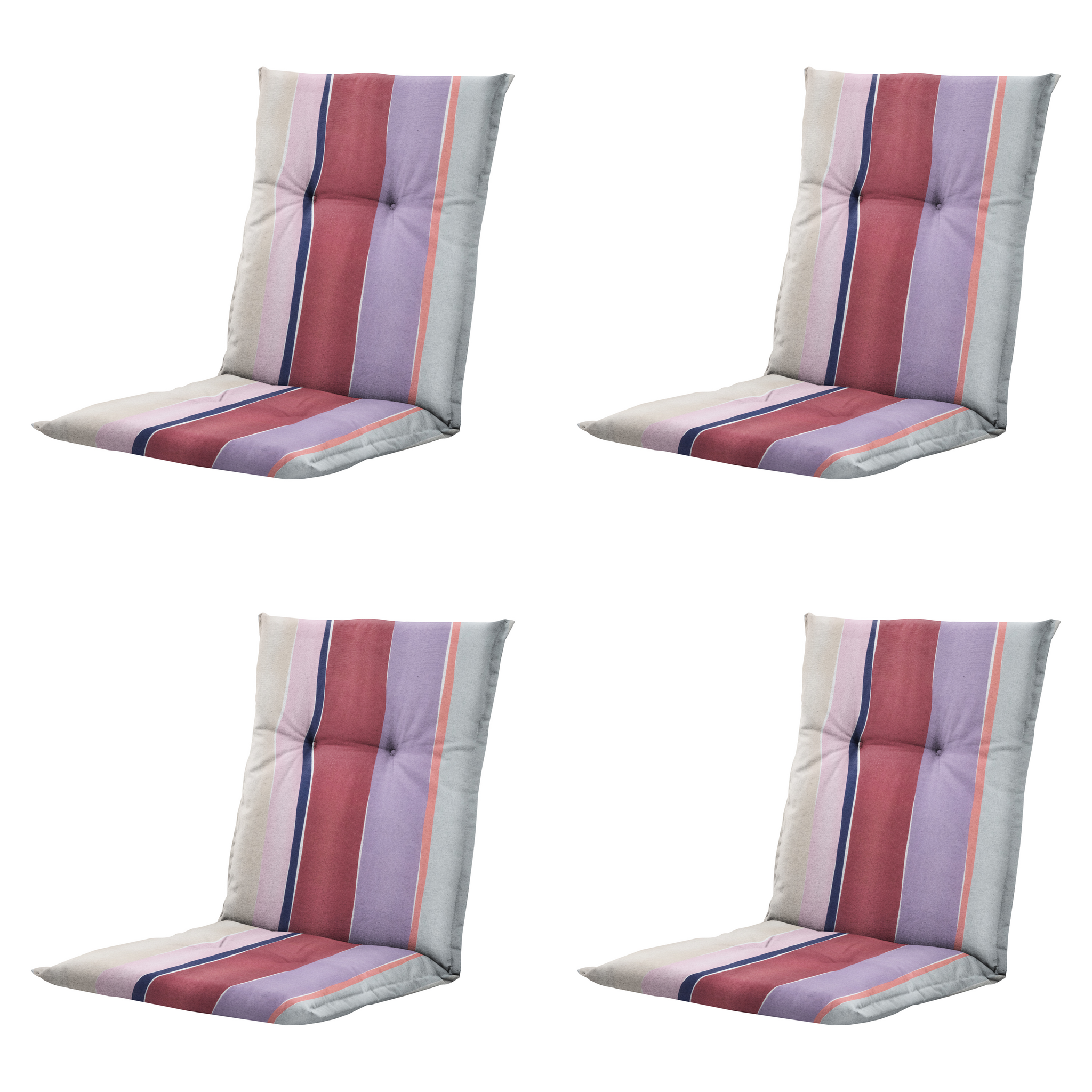 Madison - Kussen lage rug Nox - Mulitkleur - 105x50x6cm - Set van 4