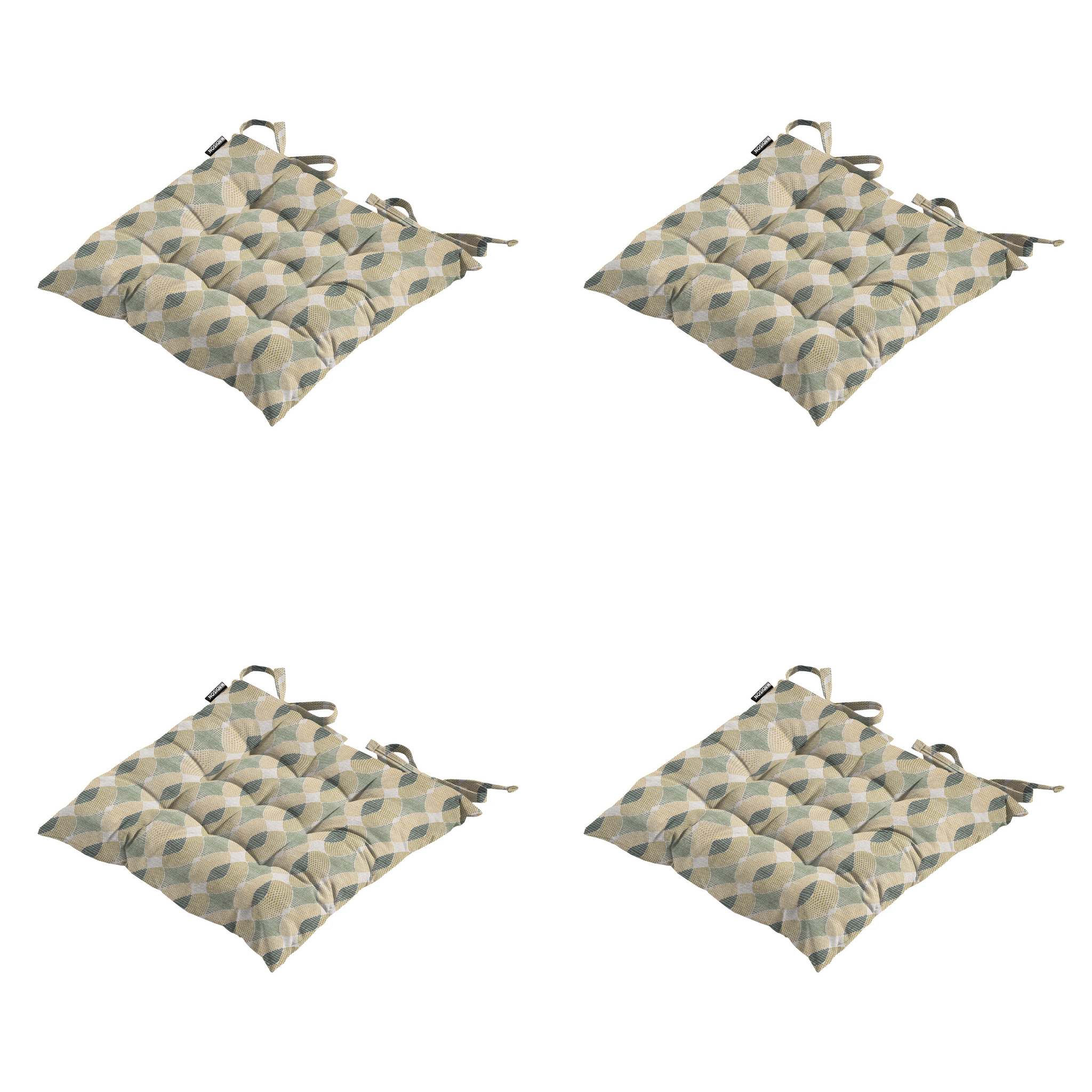 Madison - Zitkussen Rae - Groen - 46x46x8cm - Set van 4