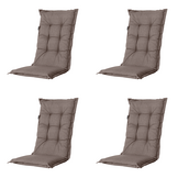 Madison - Kussen hoge rug Manchester - Taupe - 123x50x7cm - Set van 4
