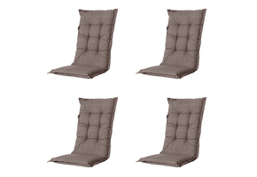 Madison - Kussen hoge rug Manchester - Taupe - 123x50x7cm - Set van 4