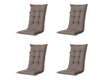 Madison - Kussen hoge rug Manchester - Taupe - 123x50x7cm - Set van 4
