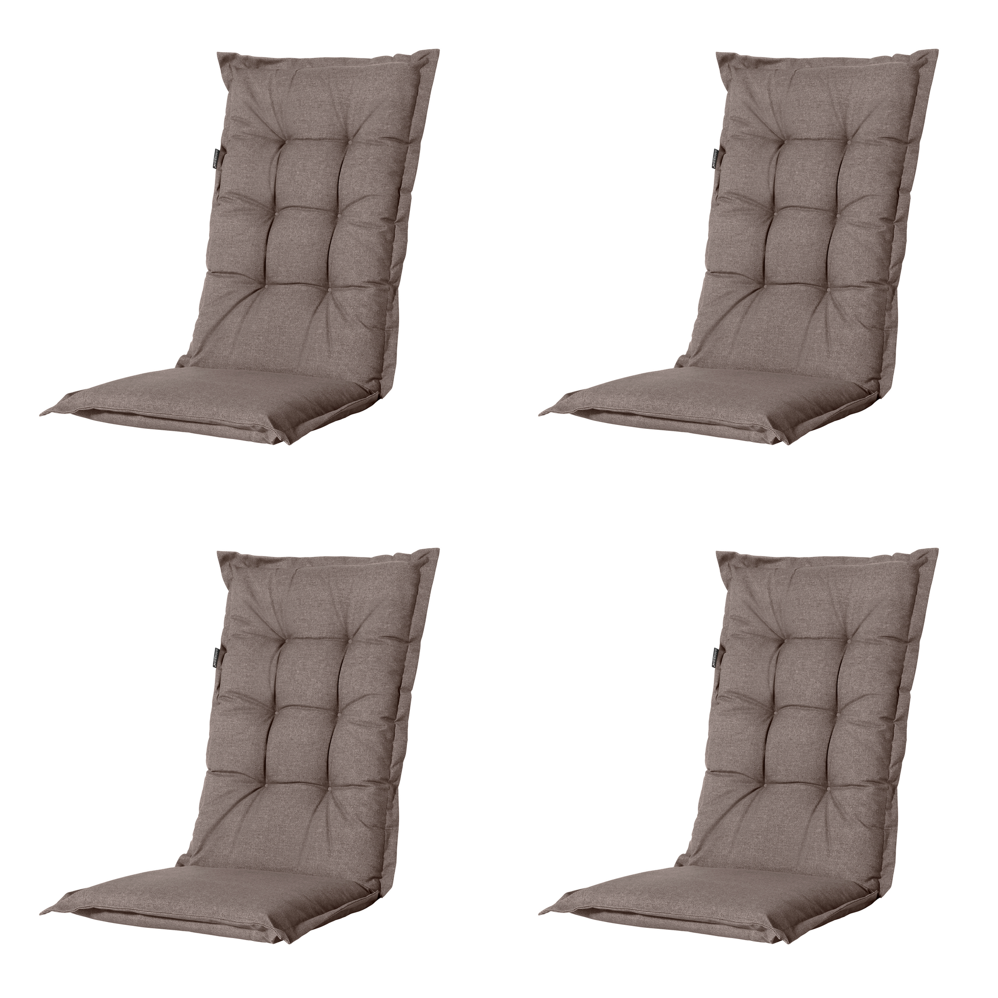 Madison - Kussen hoge rug Manchester - Taupe - 123x50x7cm - Set van 4