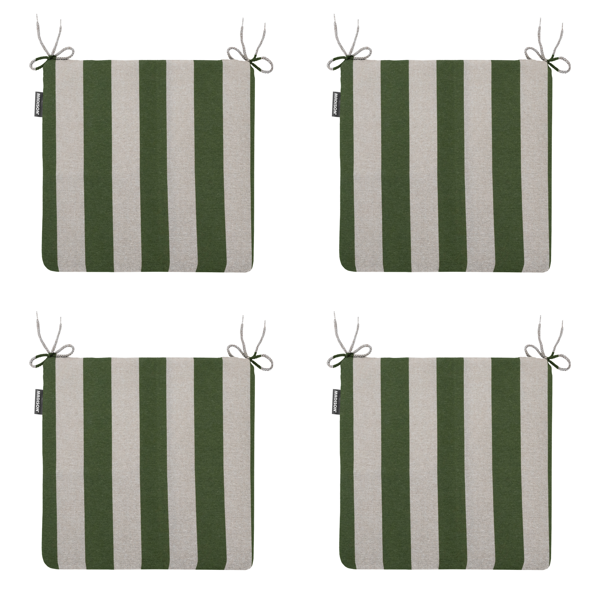 Madison - Zitkussen Amora - Groen - 40x40x4,5cm - Set van 4
