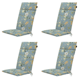 Madison - Tuintstoelkussen Hoge Rug Julliete - Mulitkleur - 120x50x4cm - Set van 4