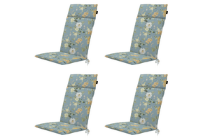 Madison - Tuintstoelkussen Hoge Rug Julliete - Mulitkleur - 120x50x4cm - Set van 4
