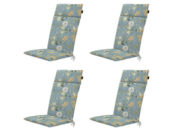 Madison - Tuintstoelkussen Hoge Rug Julliete - Mulitkleur - 120x50x4cm - Set van 4