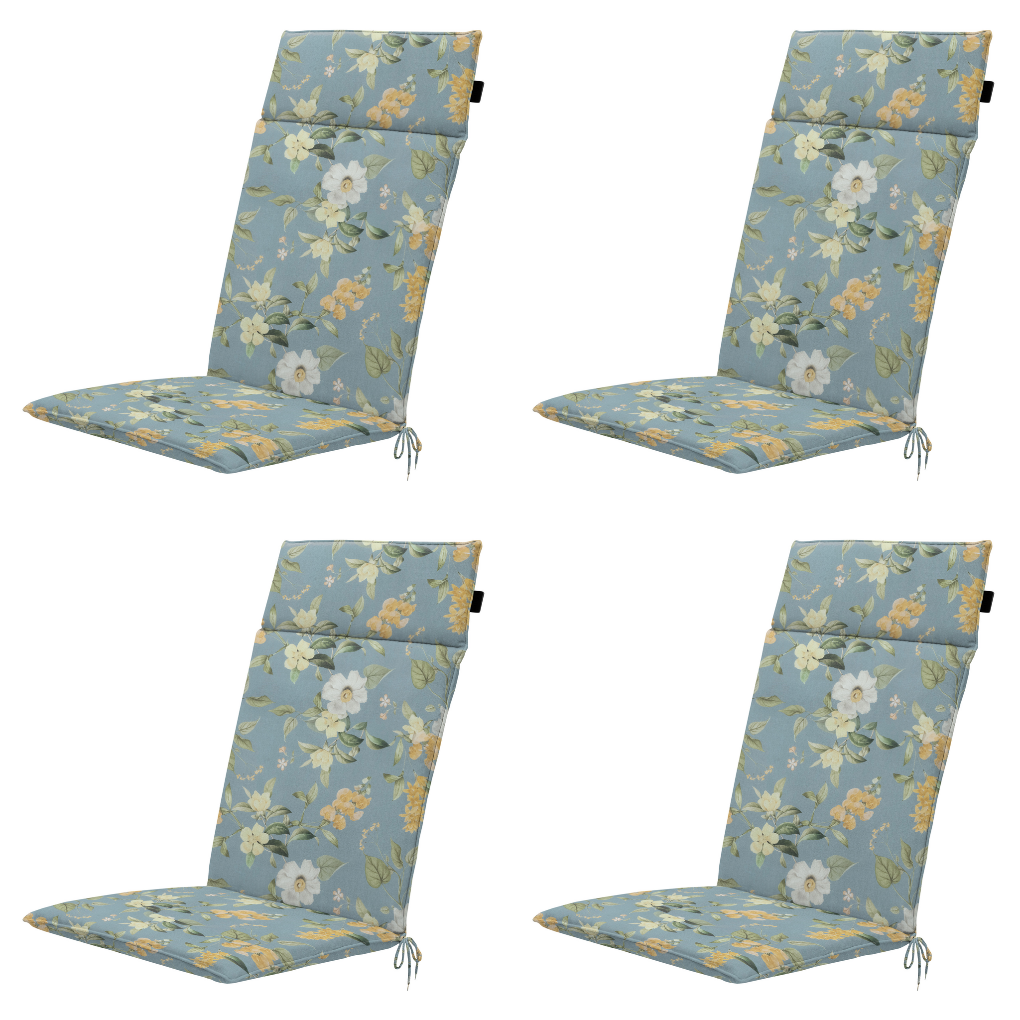 Madison - Tuintstoelkussen Hoge Rug Julliete - Mulitkleur - 120x50x4cm - Set van 4