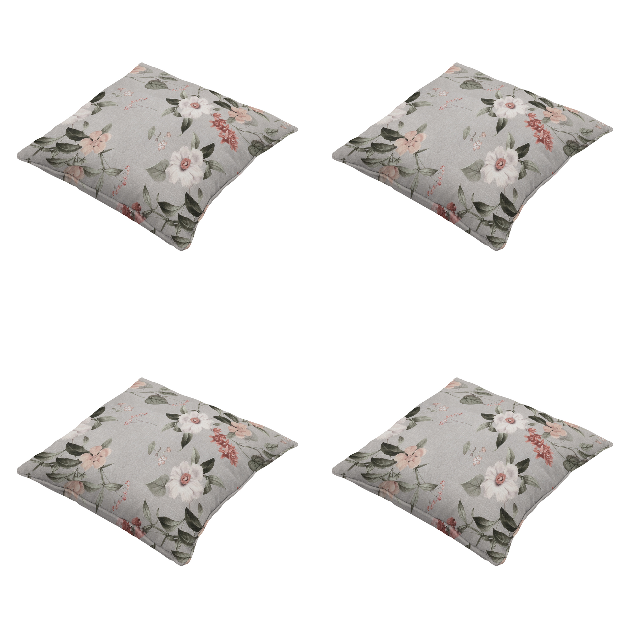 Madison - Sierkussen Julliete - Multikleur - 50x50x10cm - Set van 4