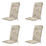 Madison - Tuintstoelkussen Hoge Rug Aria - Beige - 120x50x4cm - Set van 4